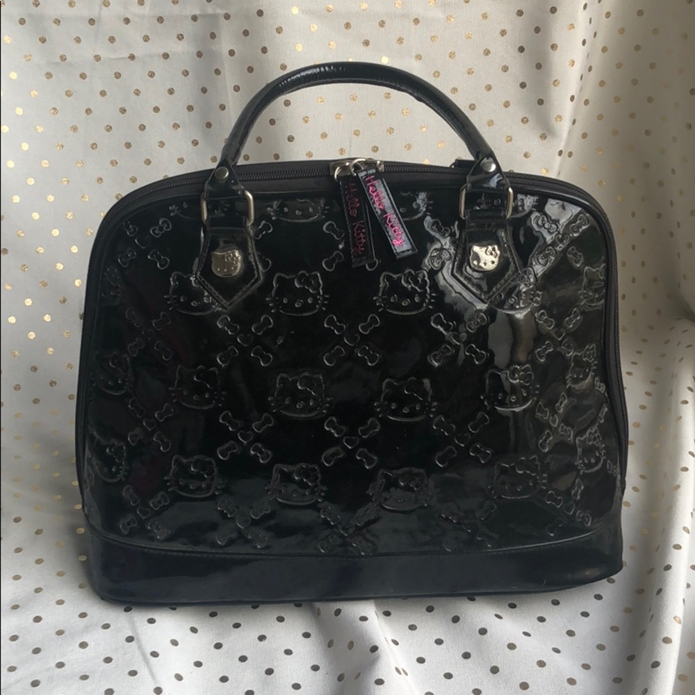 Black Pleather Hello Kitty Purse